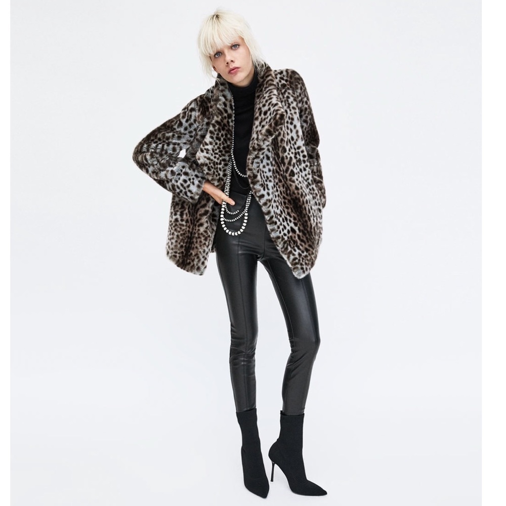 Zara leather leggings